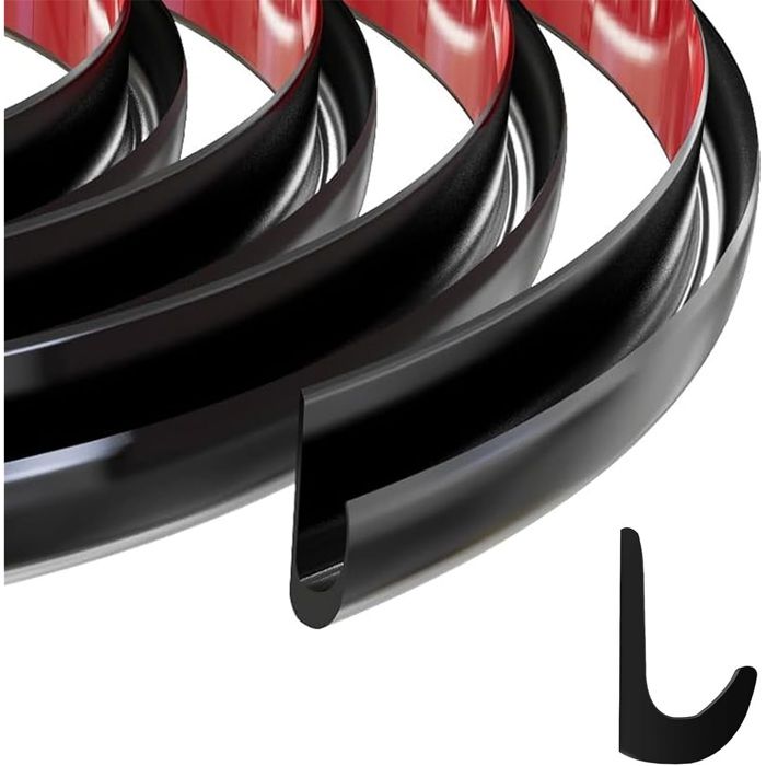 Wohnmobil-dachrinne, Pvc-dachrinnenschutzleiste, Wasserabweiser, Selbstklebend Für Türen Und Dachrinnen, Schwarz, 5 M