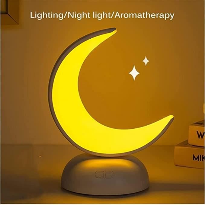 Mondförmiges Aromatherapie-nachtlicht – Ladeanschluss Typ C, Umschaltbar Zwischen Warmer Und Kalter Aromatherapie (weiß)