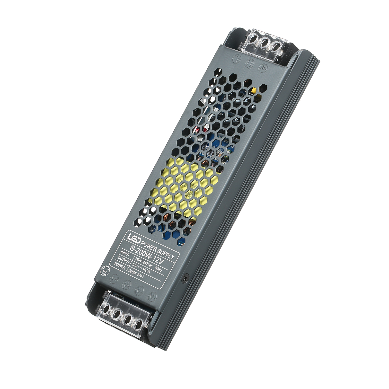 Ultraschlankes Netzteil Für Led-streifen, Ac190v-240v Auf Dc 12v 16,7a 200w Transformator, Schaltnetzteil Für Den Innenbereich
