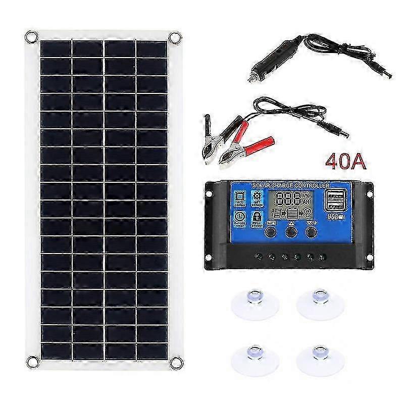 Kit Panneau Solaire 1000 W Avec Contrôleur 12 V 10 A-60 A Pour Recharge Extérieure De Téléphone, Camping-car, Voiture Et Lecteur Mp3