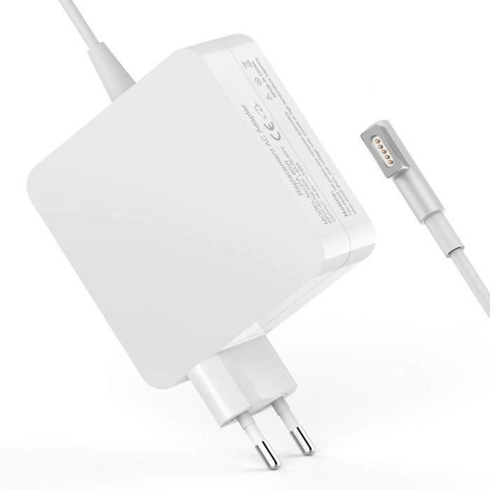 Ein 85-watt-ladegerät Für Macbook Pro Und Macbook Air, Kompatibel Mit 15-, 13- Und 11-zoll-macbook-pro-retina-displays. L-förmiger Netzadapter, Erscheinungsjahr Noch Nicht Bekannt.