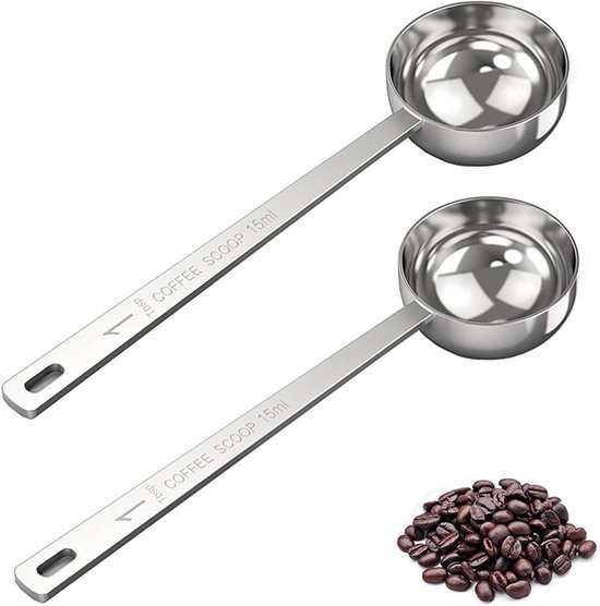 2 Esslöffel Mit Langem Griff, 15-ml-kaffeemesslöffel Aus Edelstahl, 15-ml-messlöffel Für Kaffee, Milch, Fruchtpulver, Messzubehör