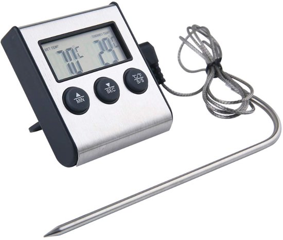 Fleischthermometer Zum Kochen Lebensmittelthermometer Mit Sensor Geeignet Zum Grillen Für Fleisch Barbecue Wasser Milch Wein Und Andere Mit