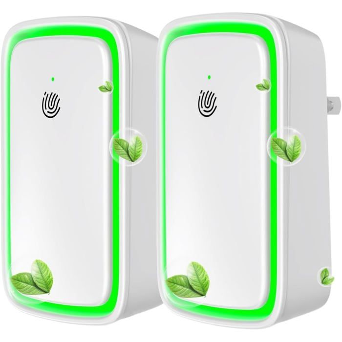 Mini-luftionisator Mit Negativ-ionen-technologie Zum Einstecken, Tragbar, Für Zuhause, Schlafzimmer, Büro – Mit Nachtlicht Und Touch-taste, Weiß