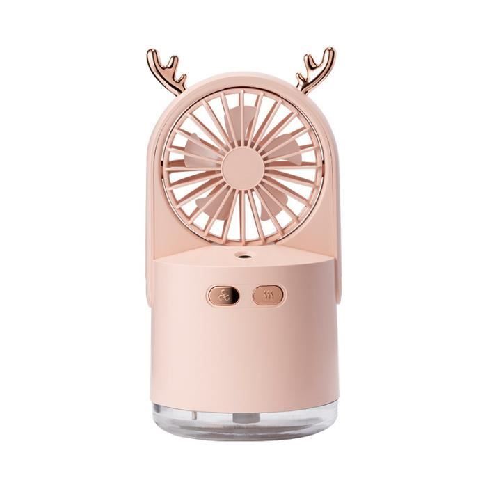 Mini-akkuventilator, Tragbarer, Per Usb Aufladbarer Wassersprühventilator (pink)