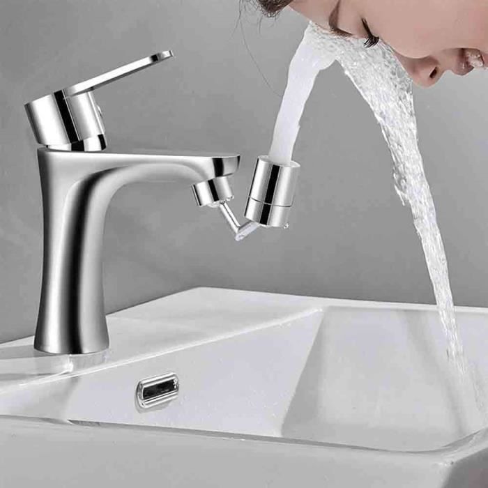 Universeller Spritzschutz-wasserhahn – 720° Drehbar – 4-lagiger Netzfilter – Grau – Wassersparend
