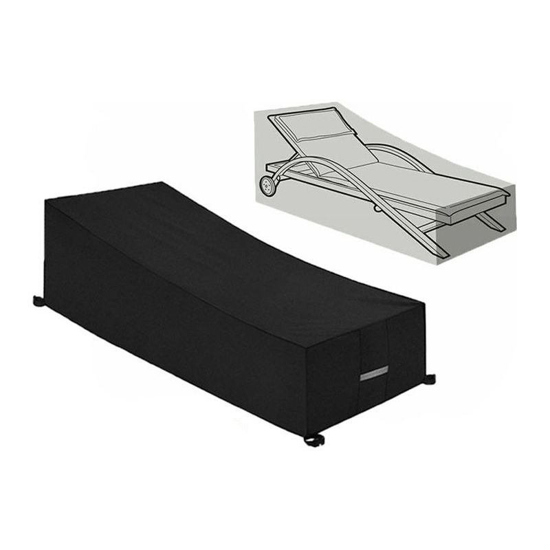 Housse De Protection Transat Imperméable 210d – Anti-uv, Coupe-vent, Dimensions 210x75x40/80cm – 4 Sangles De Fixation Incluses