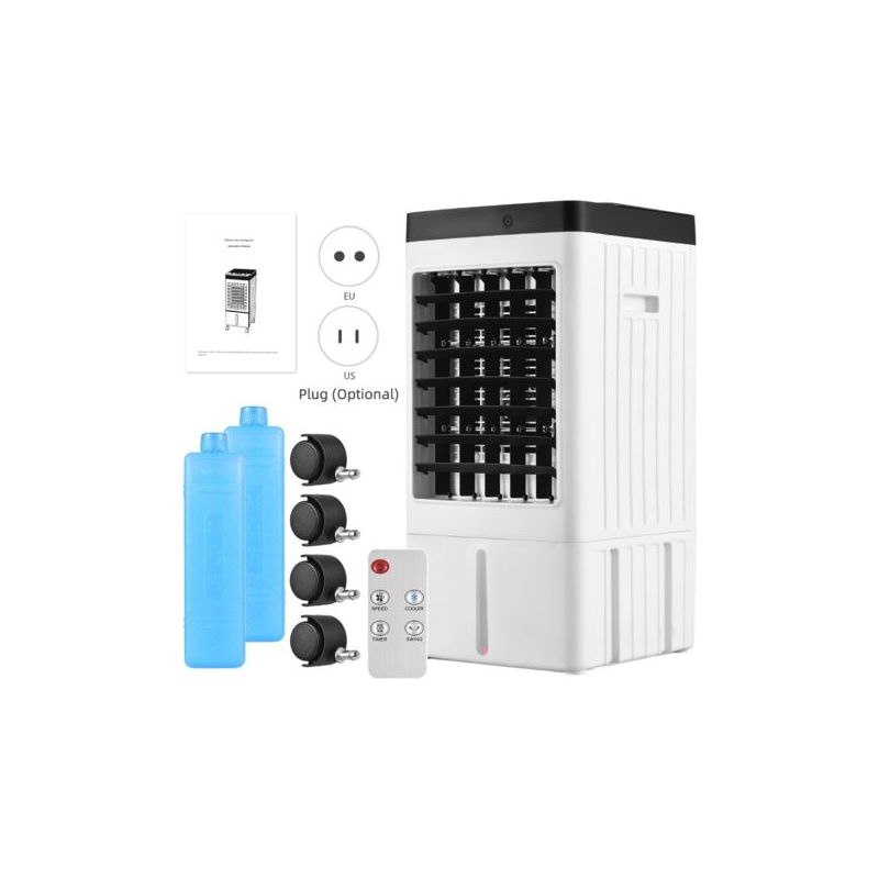 Climatiseur Refroidisseur Mobile 3 Vitesses – Humidificateur Silencieux – Réservoir 8l – Pour Bureau, Chambre, Dortoir – Technologie De Refroidissement Par Évaporation