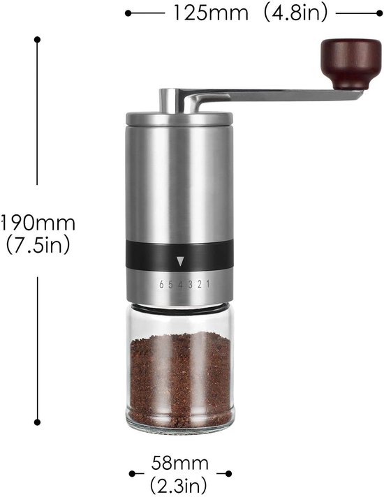 Manuelle Kaffeemühle Mahlgrad Von Außen Einstellbar Konische Keramik Handkaffeemühle Schnelles Mahlen Tragbar Geburtstagsgeschenk Einzugsgeschenk