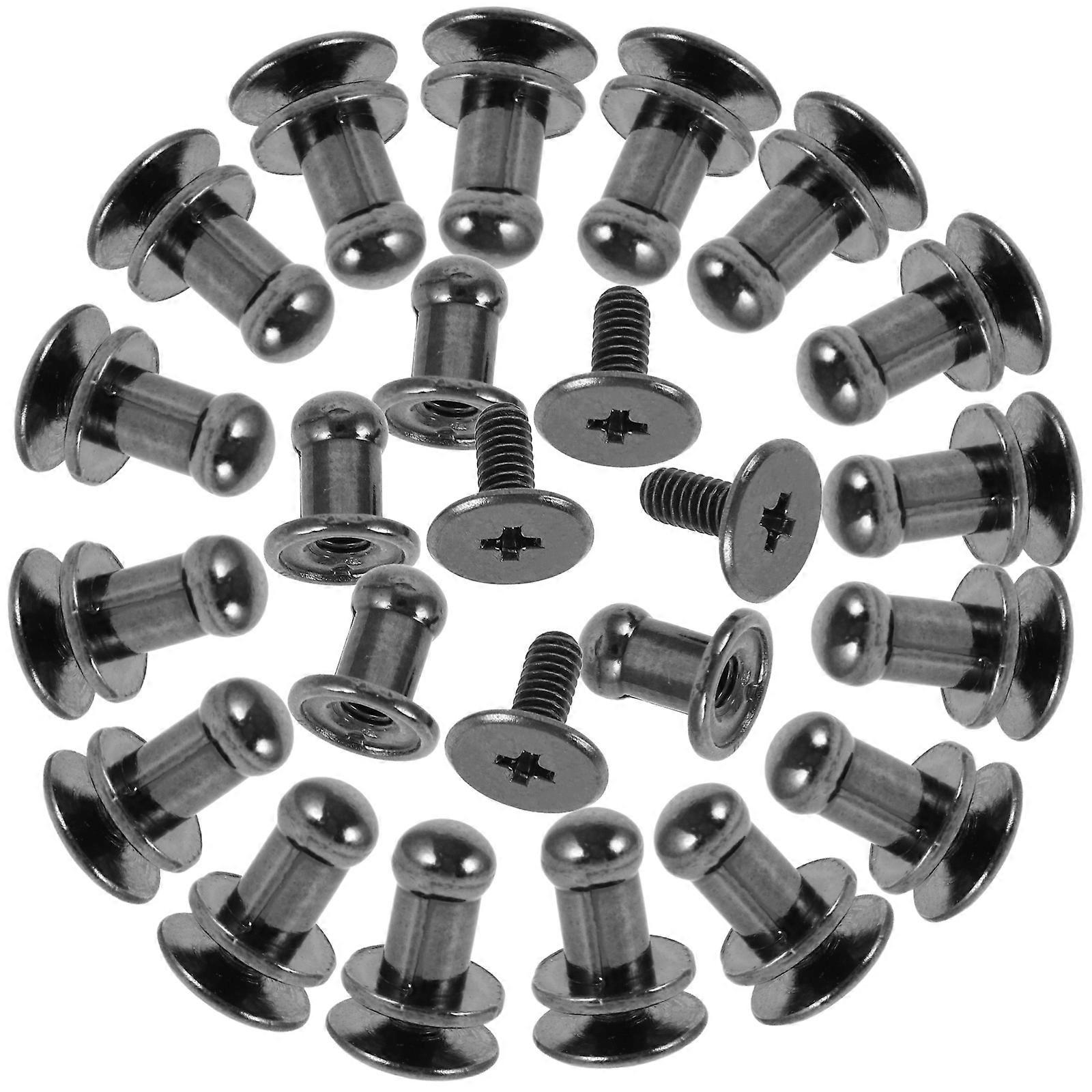 Legierungsnieten Für Bekleidung, 20 Stück, Silberfarbene Metallnieten, -bastelarbeiten