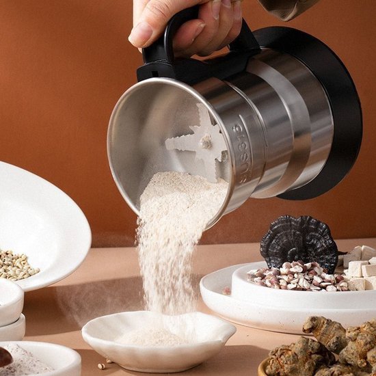 Multifunktionale Mühle Getreide , Kaffee Und Gewürzmühle, Edelstahl, Sicherheitsdesign Mit Deckelöffnung Und Stoppfunktion, Für Trockene Zutaten,