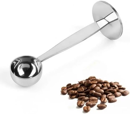 2-in-1-kaffeelöffel Und -stampfer Aus Edelstahl Für Kaffeepulver