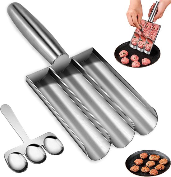 Fleischbällchenlöffel Mit Integriertem Spatel 3 In 1 Fleischbällchenformer Diy Fleischbällchen Set Küchenhelfer Für Zuhause Schnelle Fleischbällc