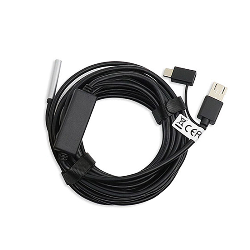 3-in-1 Usb 2.0 Micro Usb Typ-c Endoskop Mit 5,5 Mm Hd Inspektionskamera, 6 Eingebauten Einstellbaren Leds, 20 M Kabel, Ip67 Wasserdicht, Kompatibel Mit Android, Macbook Und Windows Pc.