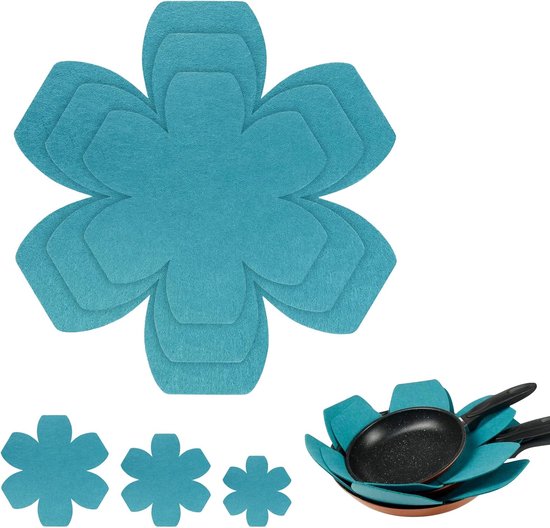 Topfschoner-set, 6-teilig – Filz, Stapelschutz Für Töpfe Und Pfannen Zum Schutz Vor Kratzern – 15/20/25 Cm