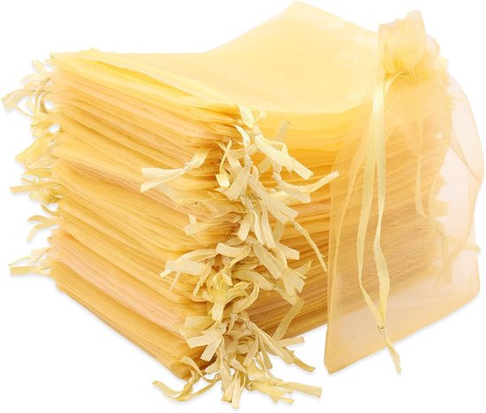 100 Goldene Organzabeutel 10 X 15 Cm Für Geschenke Und Partys