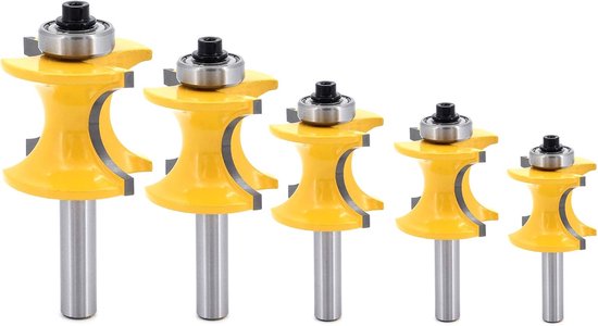 Rundfräser Set 8 Mm 5 Teiliges Holzfräser Set Für Holzverbindungen, Leisten Und Profile