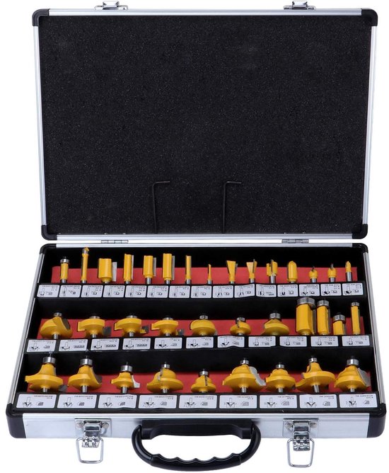 35 Teiliges Set 6,35 Mm 1/4" Schaft Tct Hartmetall Fräser Woodwooking Router Cutters