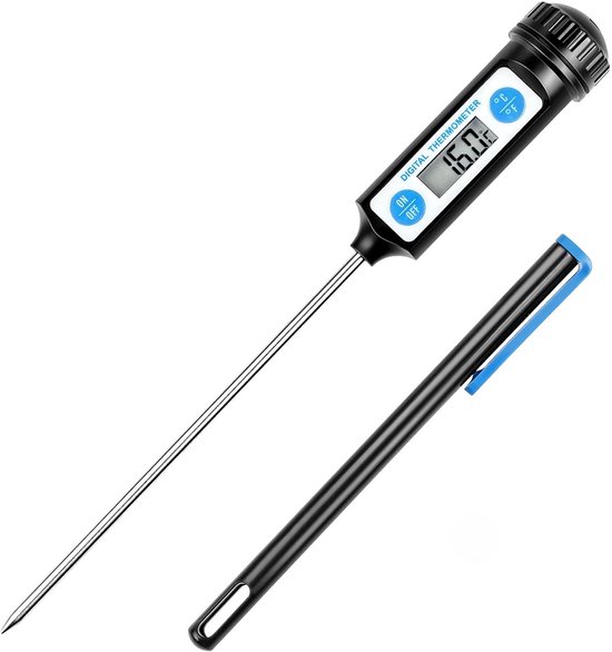 Küchenthermometer Digitales Küchenthermometer Mit Langem Stiel Und Lcd-anzeige Für Lebensmittel Fleisch Öl Milch Wein Grillgut Und Heißes Wasser