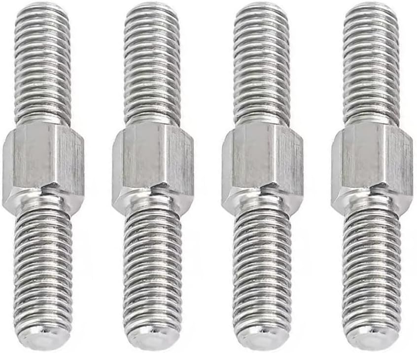 Pack Of 4 Stainless Steel 304 Hexagonal Head Bolt Rods With Double End, Left/right Threaded Rods With Double End Threaded Rods Bolts M8 X 70 Mm