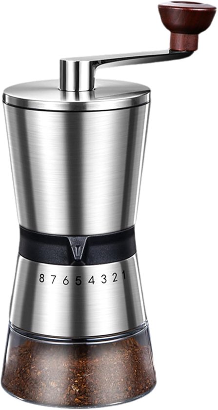 Manuelle Kaffeemühle Mit Keramikzähnen – 8 Mahlgradeinstellungen Für Espresso/cold Brew/french Press