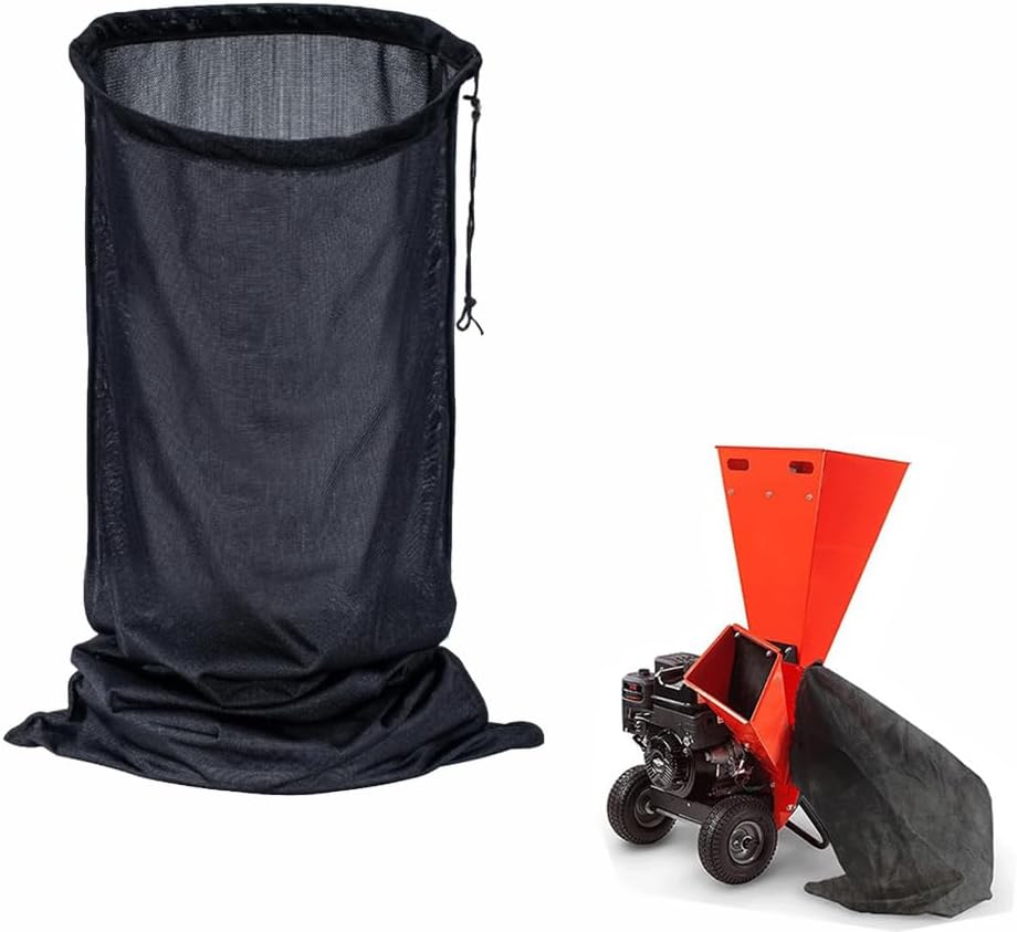 Shredder Collection Bag, 120 X 60 Cm, Tear-resistant Mesh Fabric With Drawstring, Universal Collection Bag For Wood Chips & Waste, Breathable Replacement Bag For Garden Shredders And Mulchers