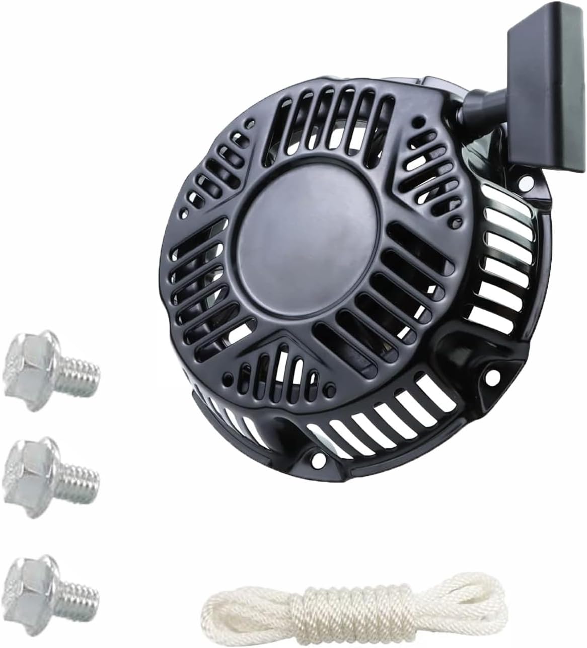 Pull Starter Compatible With Briggs & Stratton 590607 797276, Reversing Starter For 163cc 208cc Engine Including Extra Rope & Screws, Replacement Part For Craftsman Lawnmower
