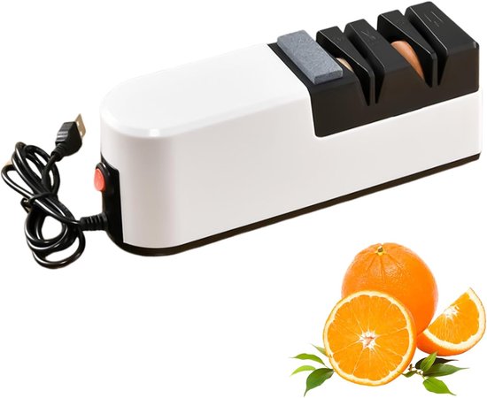 Professioneller Elektrischer Messerschärfer – Küchenmesserschärfer Für Glatte Klingen, Wellenschliffmesser Und Scheren – Keramikmesser (usb-anschluss)