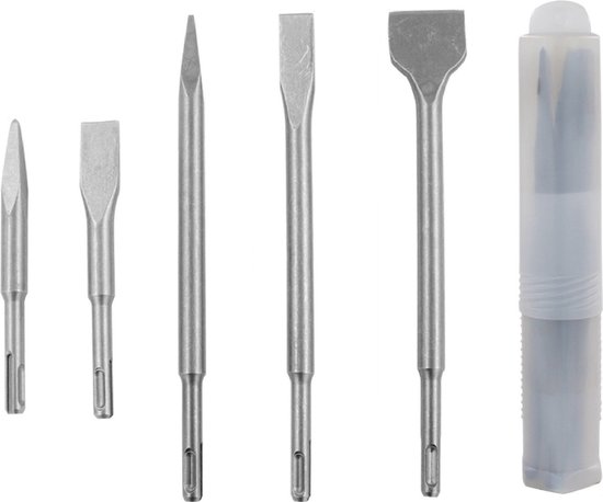 Sds Plus 5 Teiliges Meißelset Meißelset Sds Plus Meißel Für Bohrhammer Meißel Flachmeißel Spitzmeißel Flachmeißel 250 Mm 150 Mm
