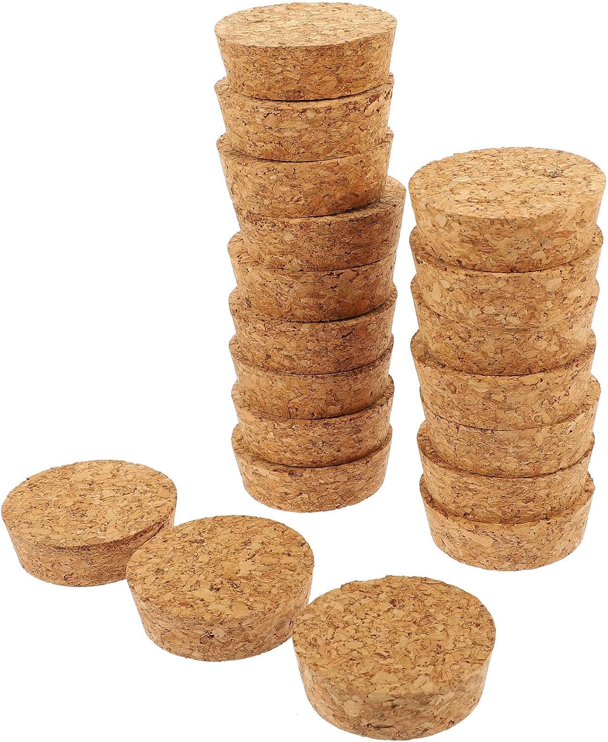 Set Mit 20 Beigen, Konischen Holzkorken Für Glasflaschen, Verlängert Die Haltbarkeit Von Ätherischen Ölen, Für Diy-bastelarbeiten Und Die Weinherstellung Zu Hause.