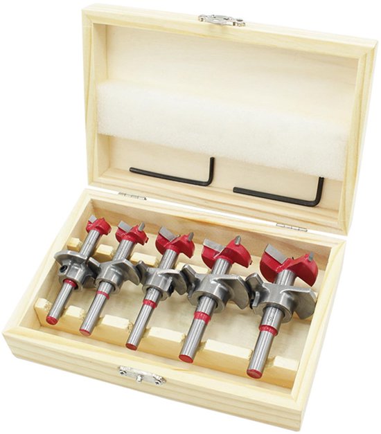 Dailygoody Forstnerbohrer Holzbearbeitung 5 Teilig Verstellbar