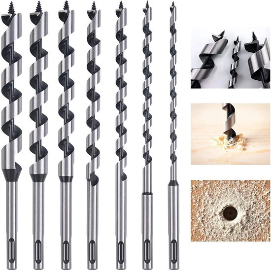 Dailygoody Holzspiralbohrer 7 Teiliges Set Langlebig Und Vielseitig Durchmesser 6 Mm Bis 18 Mm Für Die Holzbearbeitung Für Profis...