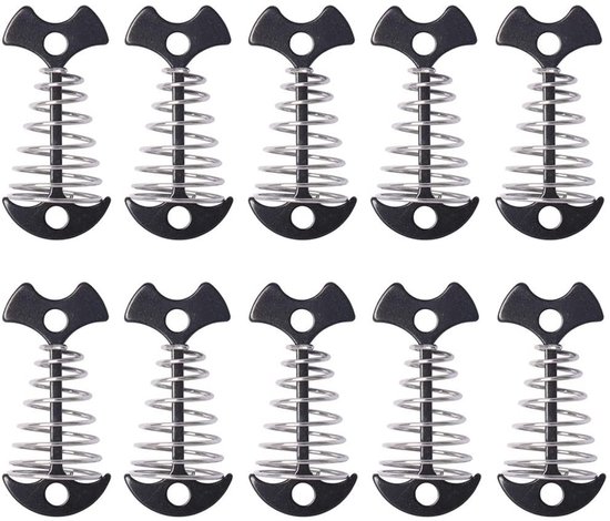 Dailygoods Heringe Für Terrassenplanken 10 Stück, Fischgrätenmuster Schwarz Für Camping Aluminium Für Outdoor Aktivitäten