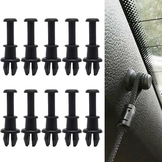Dailygoody – Hutablagenclip – Autozubehör – Robust Und Langlebig – 10 Stück – Praktisch Fürs Auto – Passend Für Verschiedene Fahrzeuge