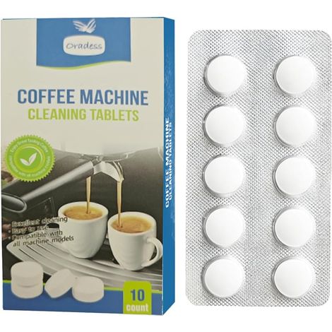 10 X Reinigungstabletten Für Kaffeemaschinen, Entkalkungstabletten Für Kaffeevollautomaten, Tabletten Für Automatische Kaffeemaschinen, Geeignet Zum Entkalken Von Kaffeemaschinen