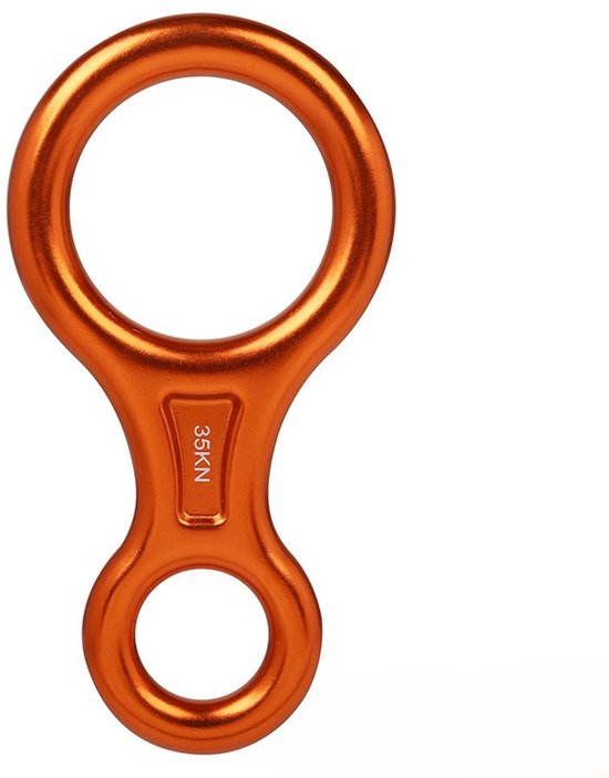 Abseilgerät (figur 8) Kletterausrüstung Abseilgerät Felsklettern Bergsteigen Hohe Tragfähigkeit 35 Kn 14,4 Cm Hoch Goldgelb