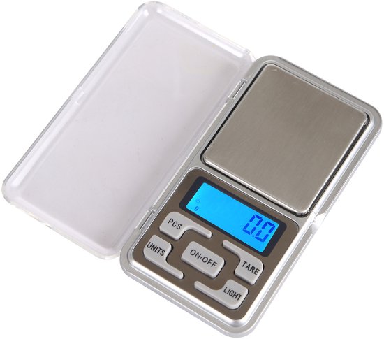 Digitale Mini-präzisionswaage (0,01 G–500 G) – Taschenformat, Batteriebetrieben (aaa), Mit Blau Beleuchtetem Display, Für Kaffeebohnen, Gewürze Und Schmuck