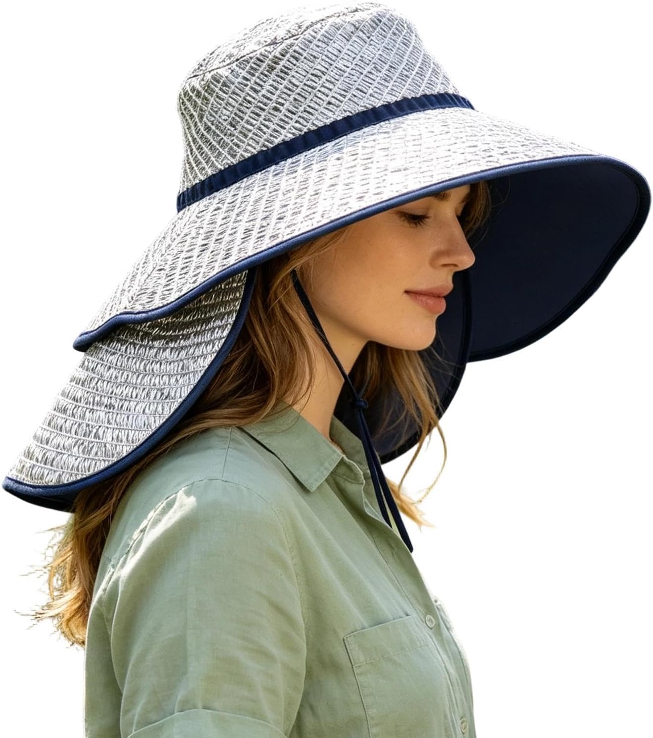 Faltbarer, Atmungsaktiver Herren-sonnenhut Mit Breiter Krempe Und Uv-schutz Sonnenschutz Und Gartenhut Für Outdoor-aktivitäten Wie Wandern, Klettern, Gartenarbeit, Sommer Und Strand