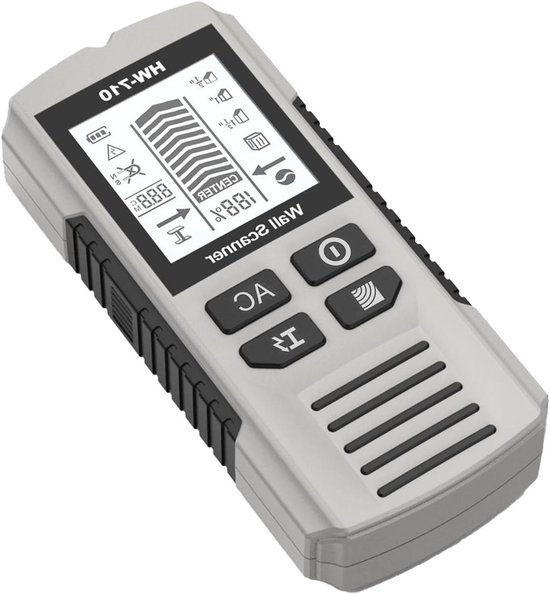 Handmetalldetektor Balkensucher, Wandscanner Wandsuche Hohe Empfindlichkeit 17,4 X 7,6 X 4,1 Cm Silber