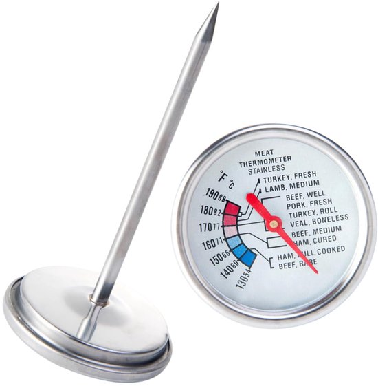 Digitales Küchenthermometer Aus Edelstahl Für Fleisch Und Grillgut, Direkte Temperaturmessung Beim Kochen Und Braten