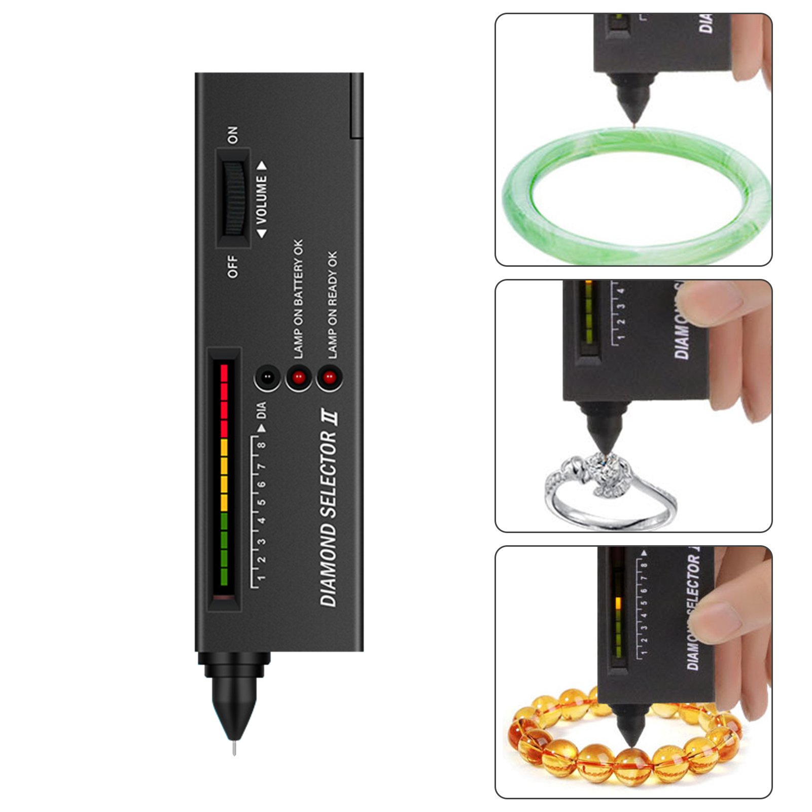 Diamond Selector Ii Professioneller Led-diamanttester, Diamantindikator, Schmuck-edelstein-kristall-jade-auswahl-teststift-werkzeug, Hohe Genauigkeit