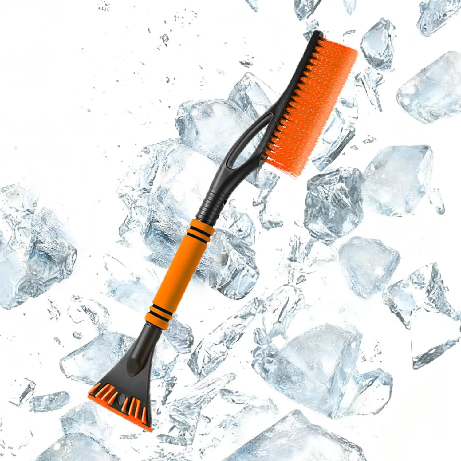 2-in-1 Eiskratzer Mit Schneebürste, Eiskratzer Für Die Windschutzscheibe, Abnehmbare Windschutzscheiben- Und Schneebürste Mit Ergonomischem Schaumstoffgriff
