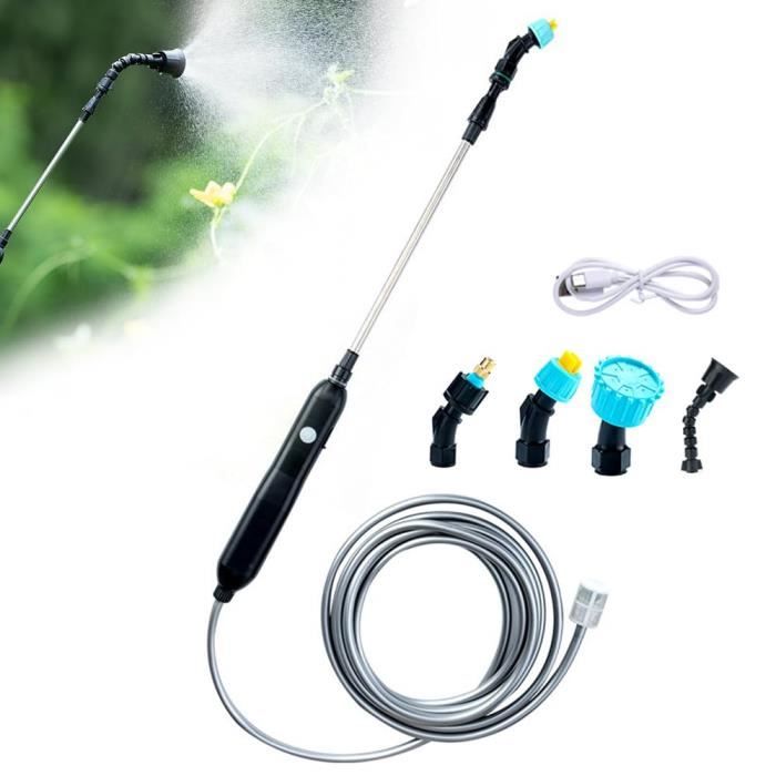 Elektrische Gartenspritze – Marke – Modell – 4 Düsen – 10 M Schlauch – Teleskopverlängerung