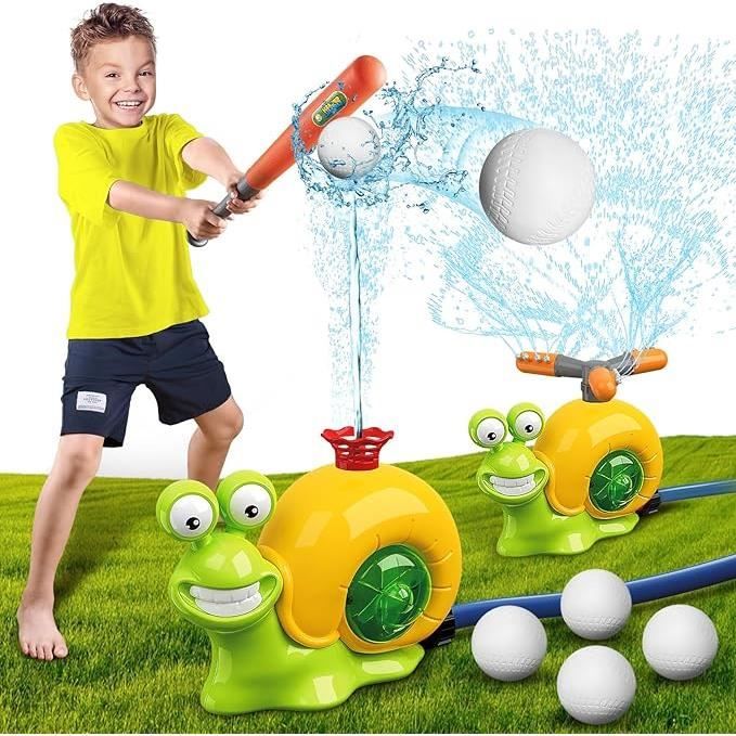 Wassersprinkler-spielzeug - Zgeer - Schnecke Mit 2 Sprinklerköpfen, 360° Drehbarer Wasserstrahl - Outdoor-spielzeug Für Kinder