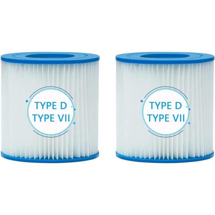 2-teilige Filterkartusche, Ersatz-papierfilterelement Für Bestway Vii & Intex D Poolfilterpumpen