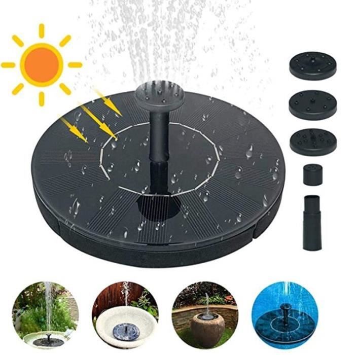 Solarbrunnen – Zgeer – Rund – Schwebend – Miniatur – Schwarz