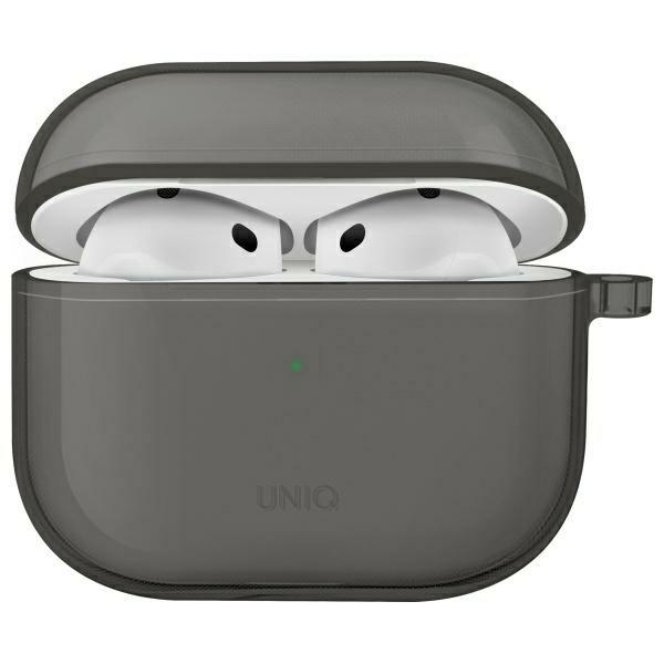 Uniq Glase Airpods 4 Hülle, Rauchfarben/glänzend