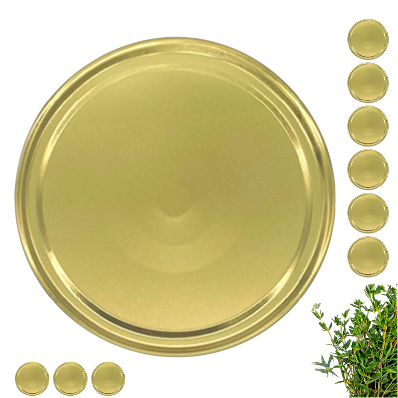 Große 82-4z Gold-einmachglasdeckel, 10 Stück