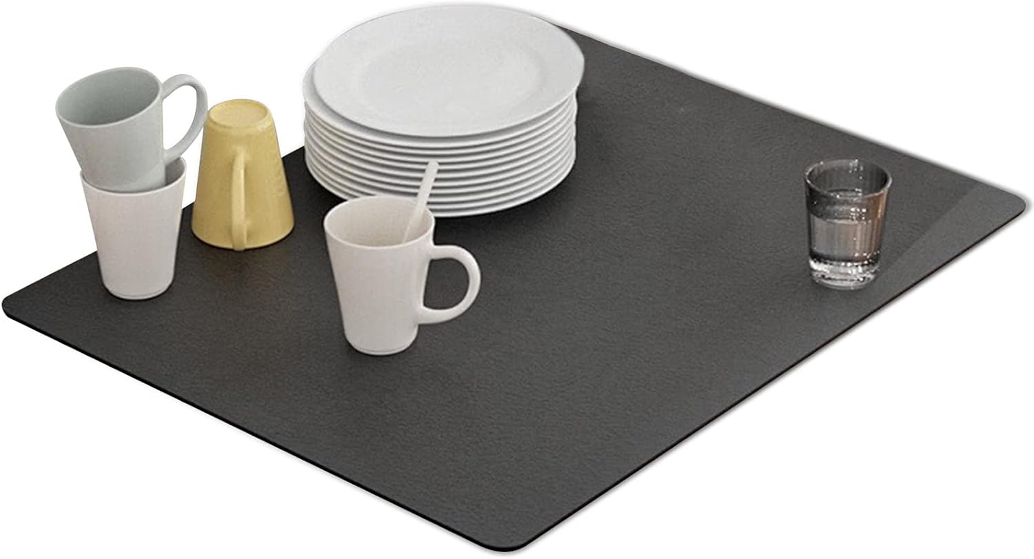 Abtropfmatte Für Geschirr, Barmatte, Saugfähige Geschirrmatte 40 X 50 Cm, Kaffeemaschinenmatte, Saugfähige Abtropfmatte Für Küchenutensilien Und Spülbecken