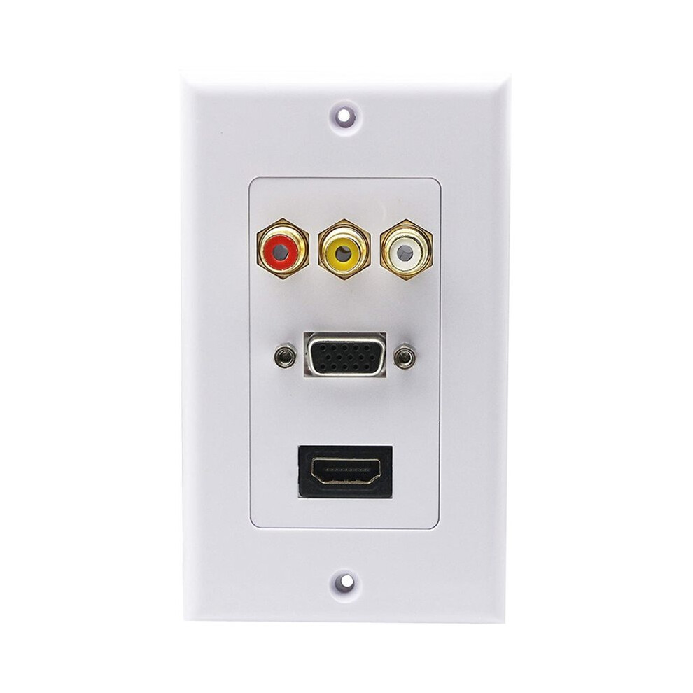 Modulares Audio-/video-wandpanel Mit Vga- Und 3 Rca-schnittstellen, Geeignet Für Heimfernseher.